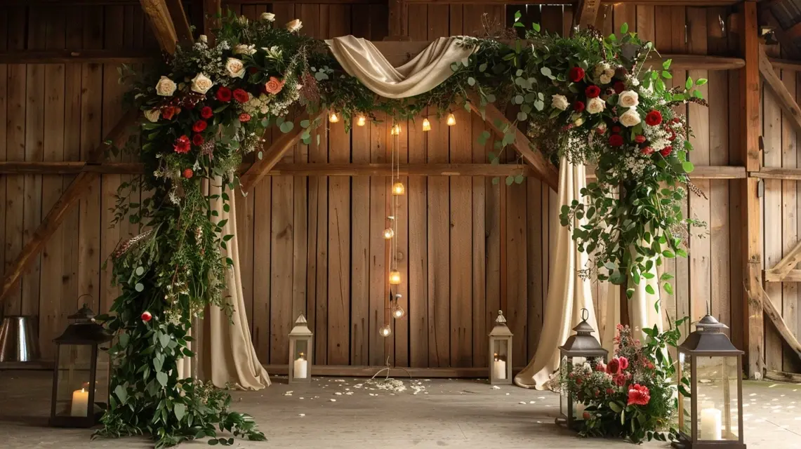 Rustic Wedding Looks with a Wooden Arch Backdrop Stand - Wedding Arch Backdrop Stands | Laravel