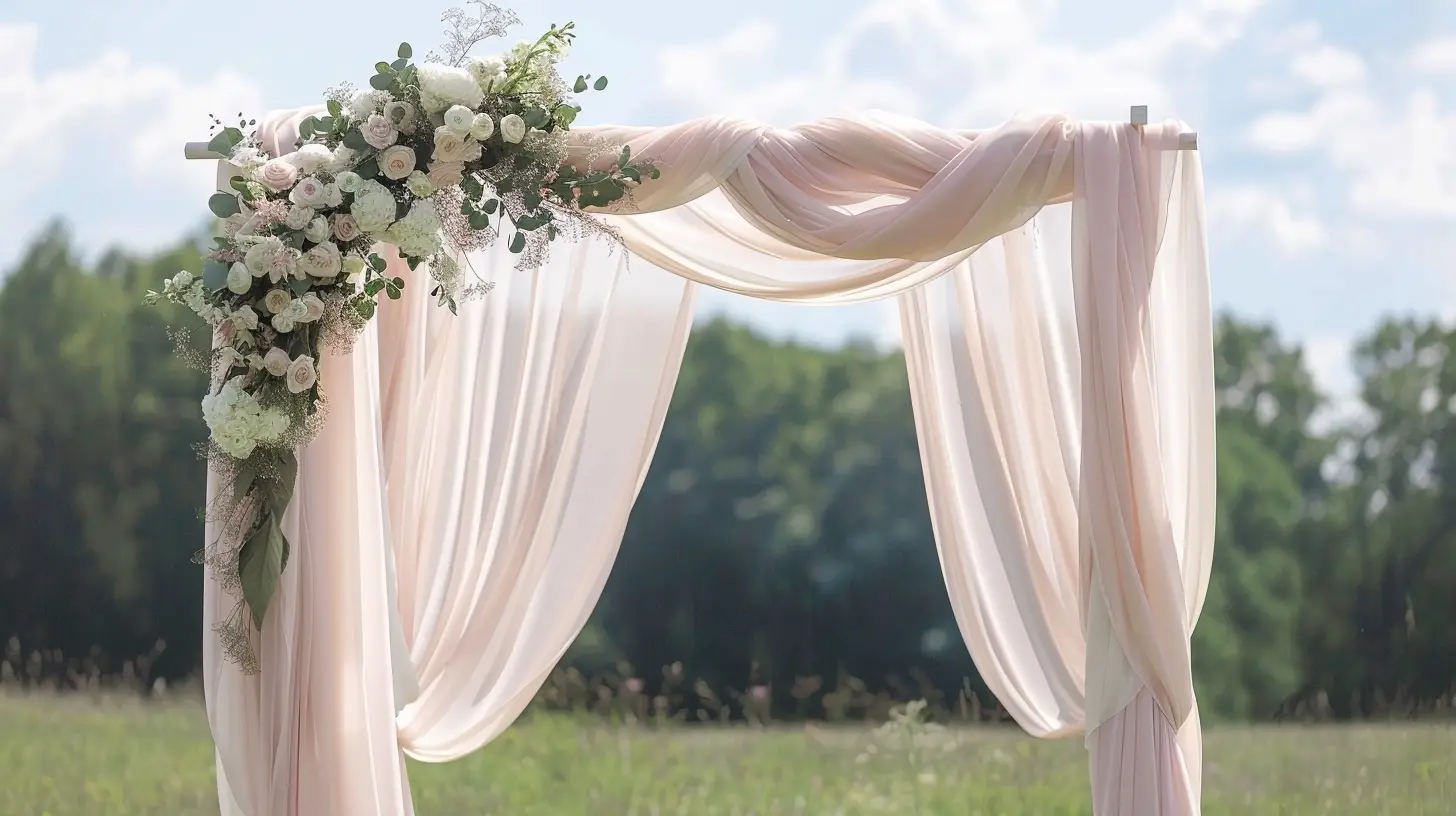 Using Drapery to Style Your Arch Backdrop Stand - Wedding Arch Backdrop Stands | Laravel