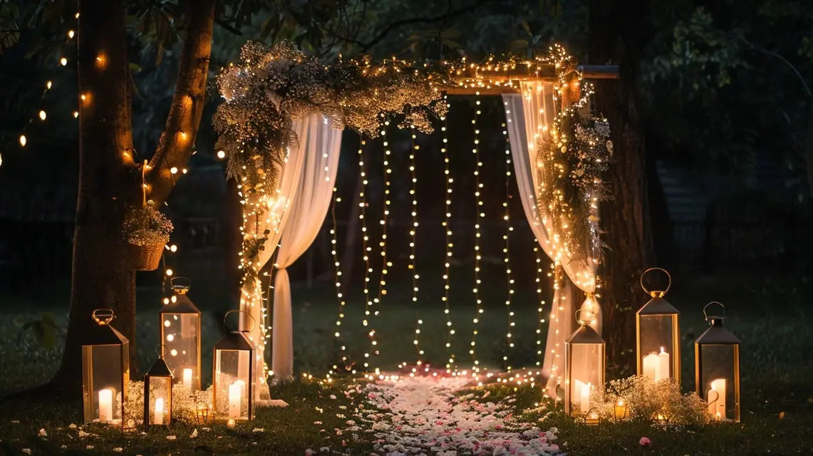 Creative Lighting Ideas for an Arch Backdrop Stand - Wedding Arch Backdrop Stands | Laravel