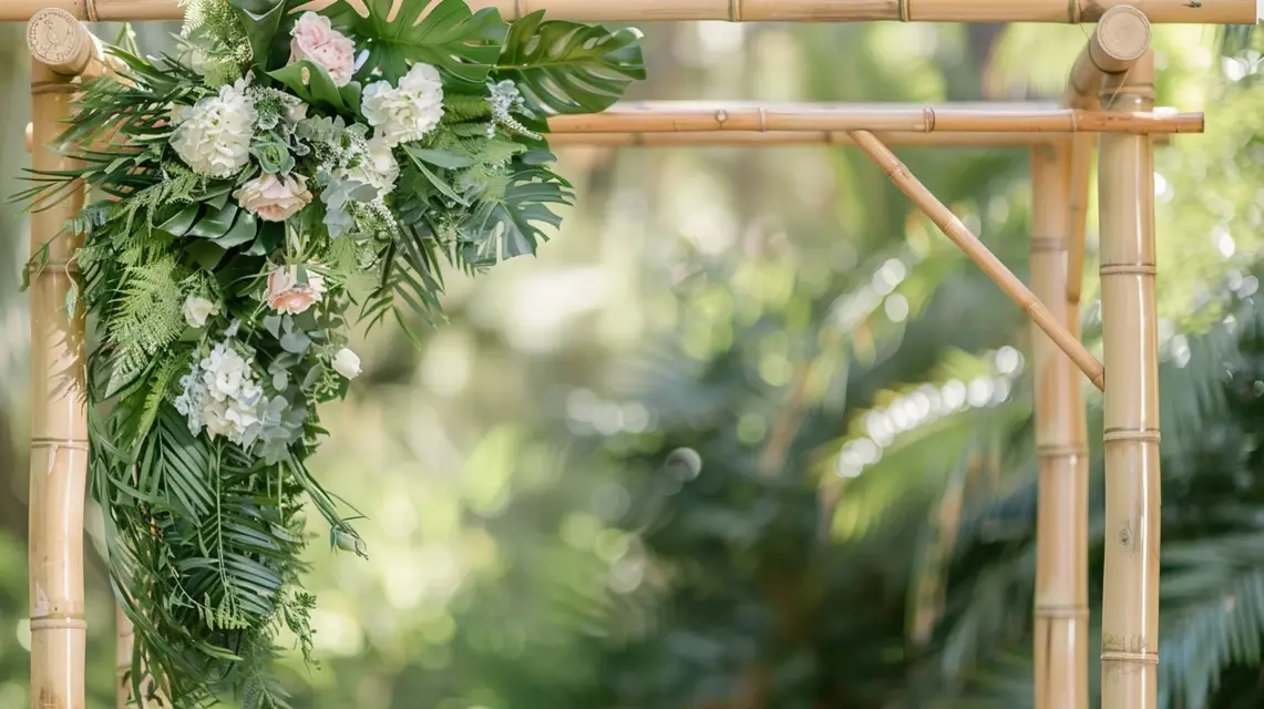 Eco-Friendly Wedding Looks with a Bamboo Arch Backdrop Stand - Wedding Arch Backdrop Stands | Laravel