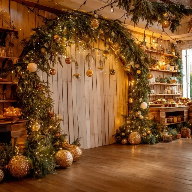 Festive Christmas Parties with an Arch Backdrop Stand - Party and Event Backdrop Stands | Laravel