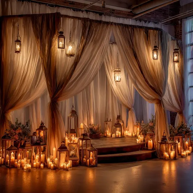 Candlelight Events Enhanced by an Arch Backdrop Stand - Party and Event Backdrop Stands | Laravel