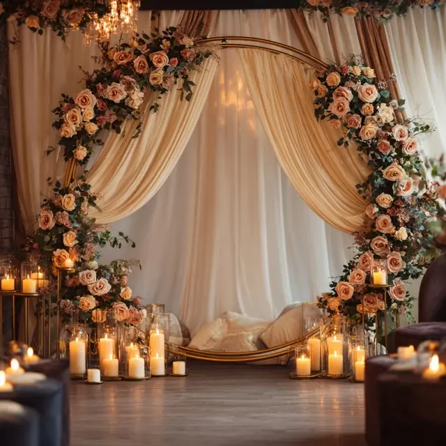Anniversary Parties Styled with an Arch Backdrop Stand - Party and Event Backdrop Stands | Laravel