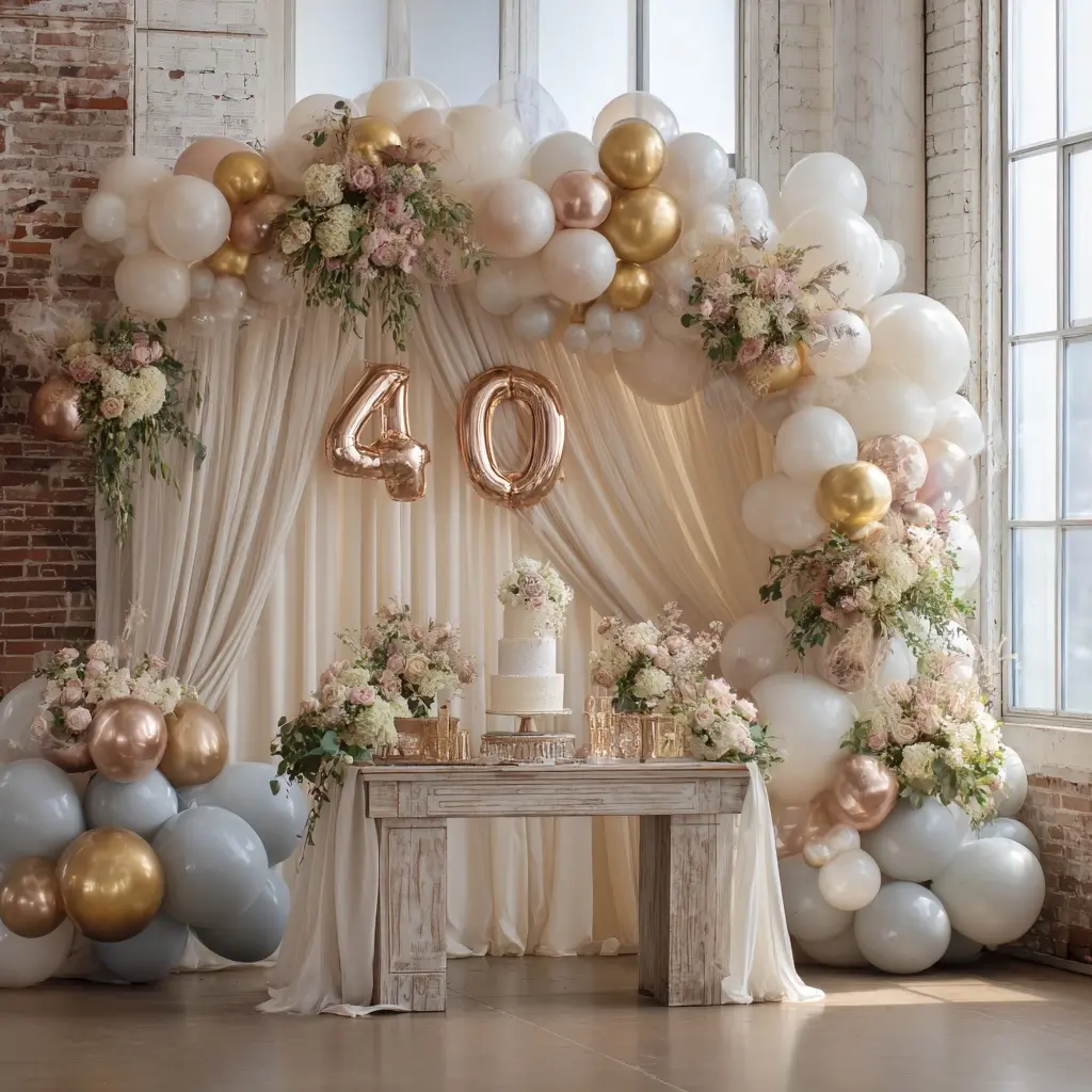 Milestone Birthday Photos with an Arch Backdrop Stand - Party and Event Backdrop Stands | Laravel