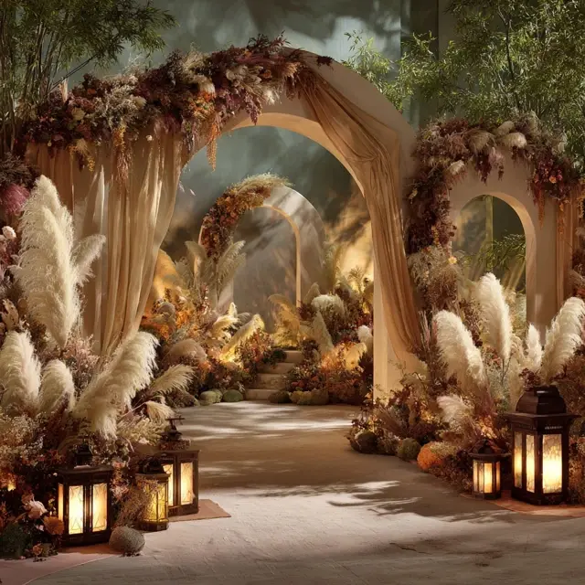 Cultural Ceremonies Using an Elegant Arch Backdrop Stand - Party and Event Backdrop Stands | Laravel