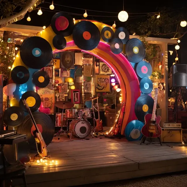 Music-Themed Parties with an Arch Backdrop Stand - Party and Event Backdrop Stands | Laravel