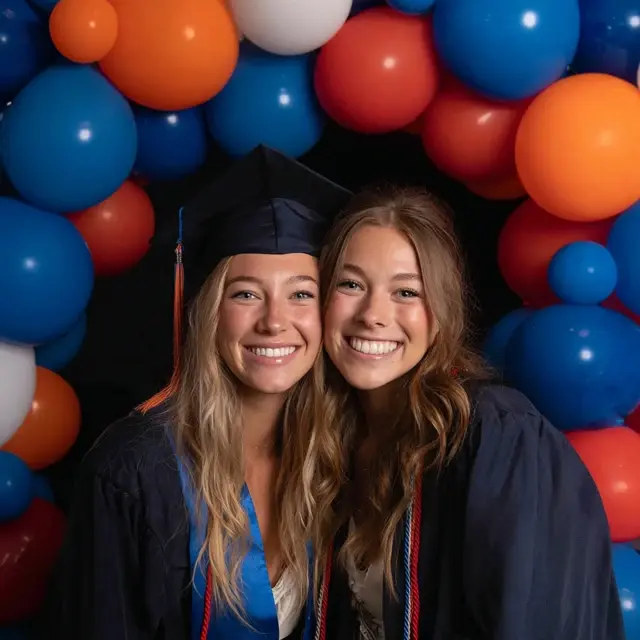 Graduation Photo Ops with a School-Color Arch Backdrop Stand - Photo Booth and Photography Backdrops | Laravel