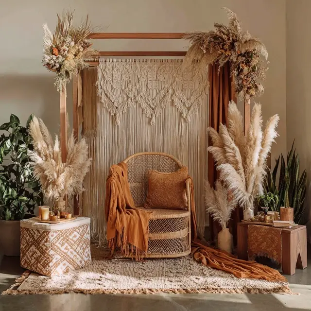 Boho Textures for Your Rattan Arch Backdrop Stand - Photo Booth and Photography Backdrops | Laravel