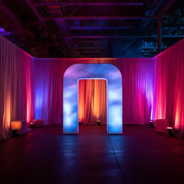 LED Uplights That Elevate an Arch Backdrop Stand - Photo Booth and Photography Backdrops | Laravel