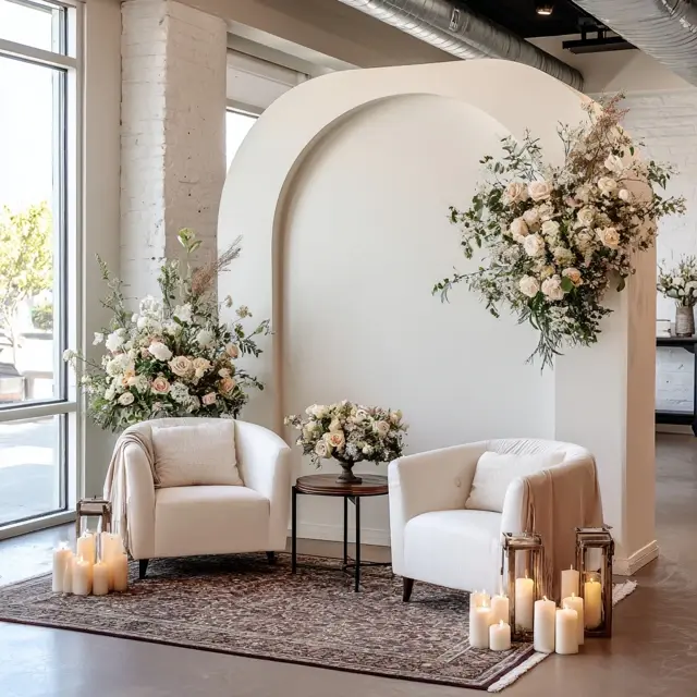 Micro-Weddings: Booth with a Compact Arch Backdrop Stand - Photo Booth and Photography Backdrops | Laravel