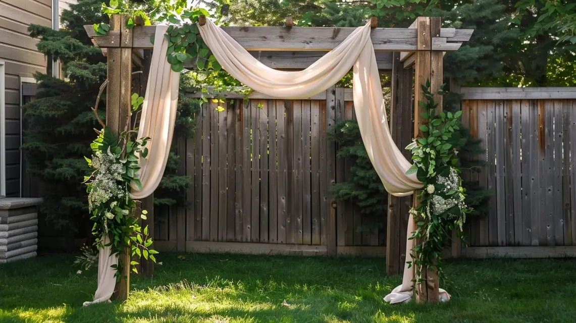 Build a Rustic Wooden Arch Backdrop Stand at Home - DIY Arch Backdrop Projects | Laravel