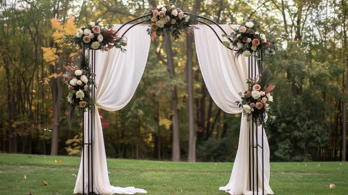 Transforming a Metal Arch Backdrop Stand DIY Style - DIY Arch Backdrop Projects | Laravel