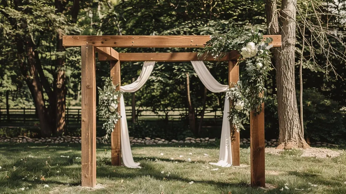 Modern DIY Arch Backdrop Stand Ideas with Wood - DIY Arch Backdrop Projects | Laravel