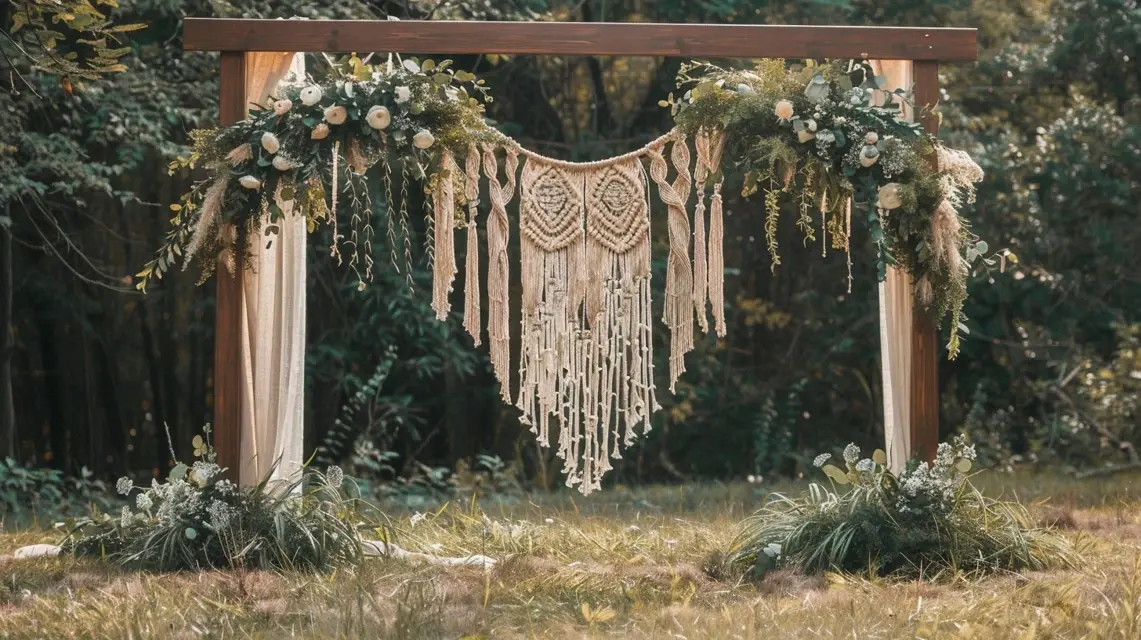 DIY Macrame Hanging on an Arch Backdrop Stand - DIY Arch Backdrop Projects | Laravel