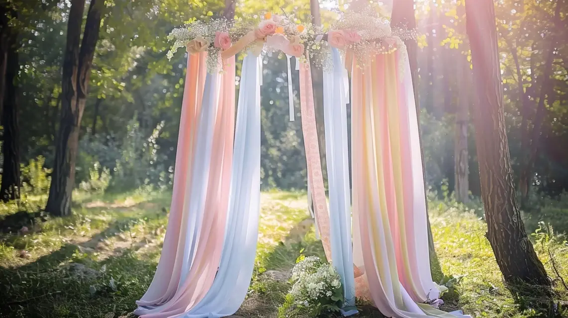 How to Decorate a DIY Arch Backdrop Stand with Ribbons - DIY Arch Backdrop Projects | Laravel