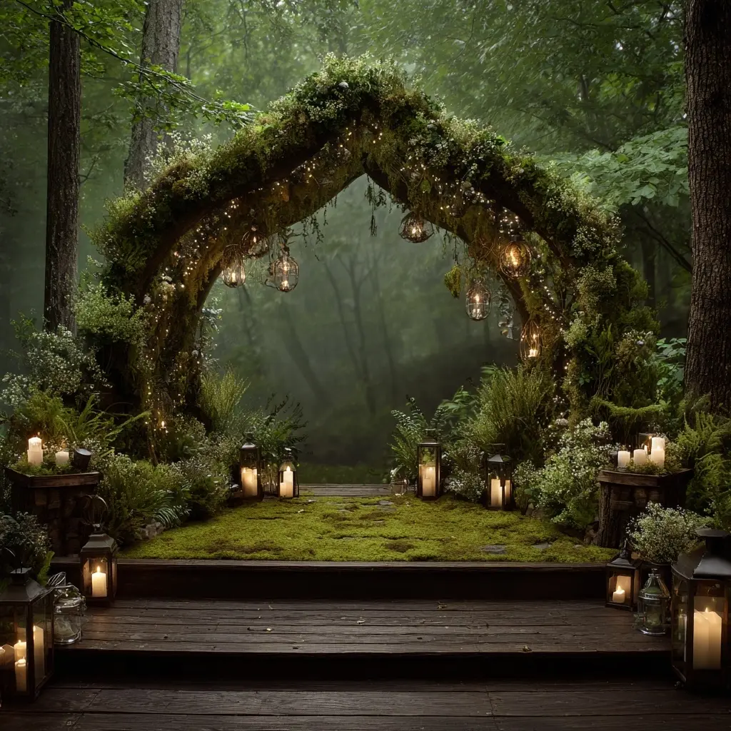 Woodland Themes with a Rustic Arch Backdrop Stand - Outdoor Arch Backdrop Stands | Laravel