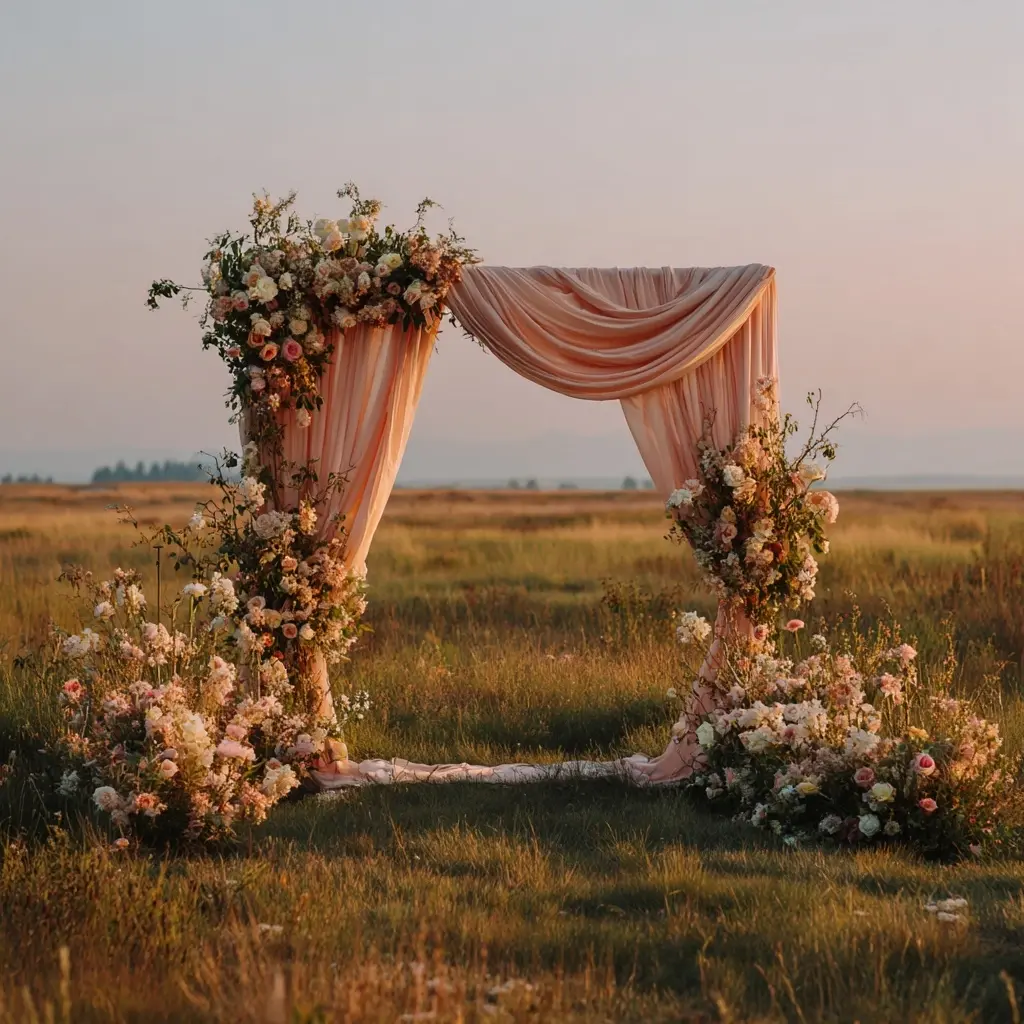 How to Style an Arch Backdrop Stand in Open Fields - Outdoor Arch Backdrop Stands | Laravel