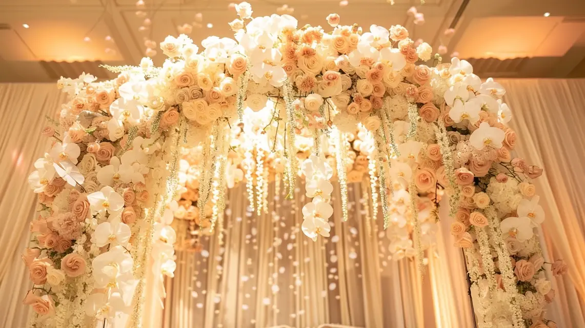 Premium Arch Backdrop Stand Options with Tall Florals - Luxury and Premium Arch Backdrops | Laravel
